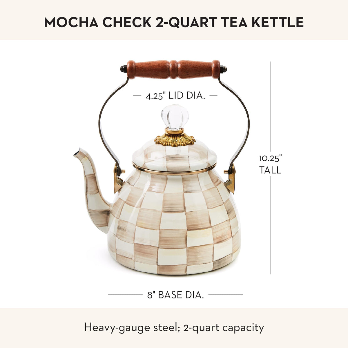 MACKENZIE-CHILDS kitchen decor tea kettle pairing with other pieces.