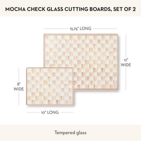 MACKENZIE-CHILDS Mocha Check large cutting board great for chopping and presentation.