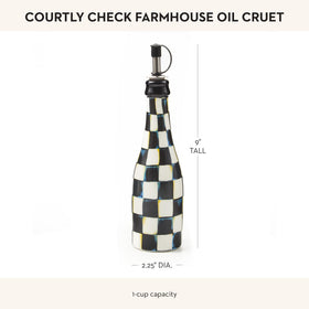 MacKenzie-Childs Oil and vinegar dispenser suitable for olive oil or balsamic.