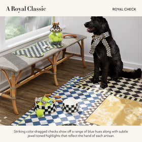 MACKENZIE-CHILDS Pup Placemat in dining area enhances pet setup.