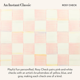 Close-up of Rosy Check pattern on MACKENZIE-CHILDS enamel utensil holder.