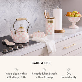 Gift-ready MACKENZIE-CHILDS utensil holder ideal for weddings or housewarmings.