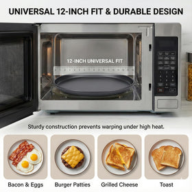 MACONEE 12-inch crisper pan dishwasher-safe for easy cleanup.