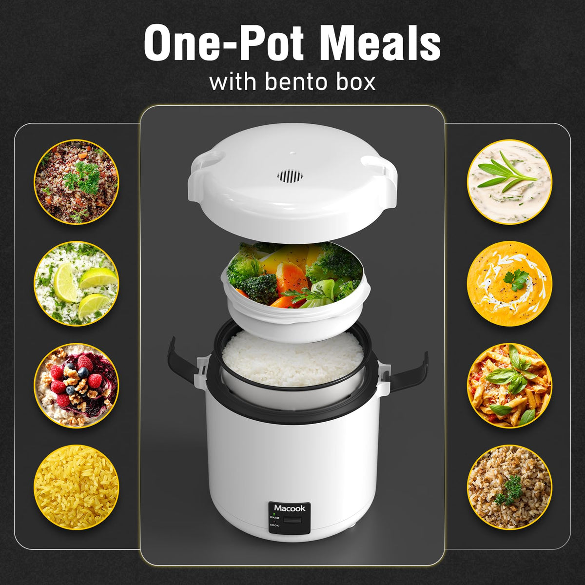 Macook Mini Rice Cooker portable kitchen companion for dorms and travel