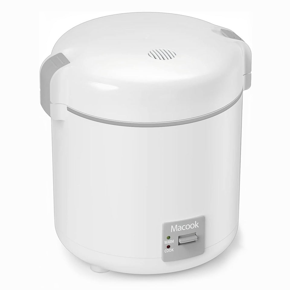 Macook small rice cooker with 1-3 cups cooked capacity, ideal for singles.