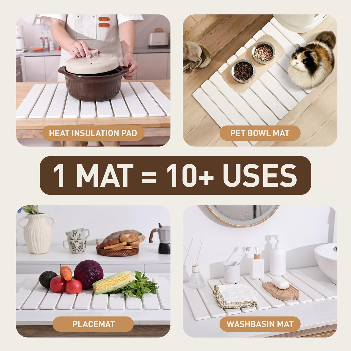 Included sanding tool helps refresh the MacraBoho mat surface
