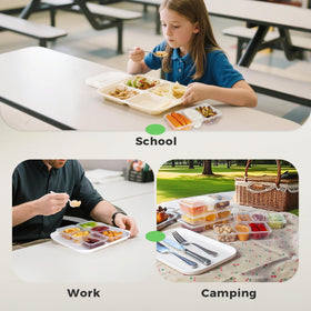 MACTANO 3-compartment design keeps items organized and separate.