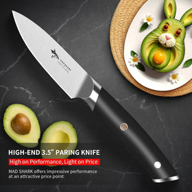 MAD SHARK 3.5-inch paring knife crafted from German stainless steel for durability