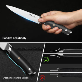 MAD SHARK all-purpose paring knife handling vegetables smoothly in busy kitchen