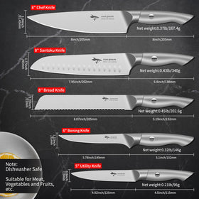 MAD SHARK 6-inch boning knife: flexible control for trimming meats.