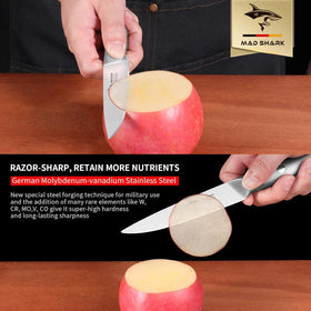MAD SHARK ergonomic 2.0 handle provides comfortable grip.