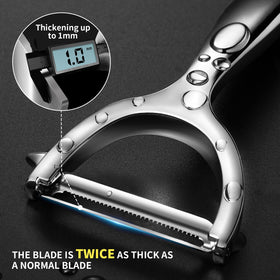 MAD SHARK Ergonomic, non-slip handle for comfortable peeling sessions.