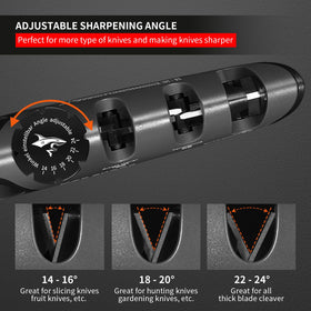 MAD SHARK fine ceramic slot for honing and finishing the edge.