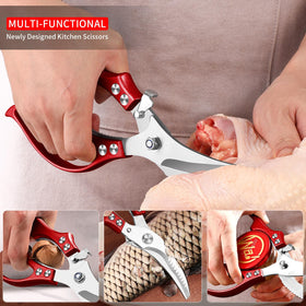 MAD SHARK heavy-duty scissors with serrated edge for fish scraping and trimming