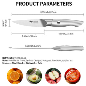 MAD SHARK paring knife packaging gift-ready presentation.