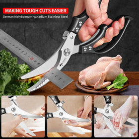 MAD SHARK poultry shears ergonomic handle made of aluminum for comfortable grip