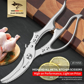 MAD SHARK spring-loaded mechanism allows one-handed operation even with grease.