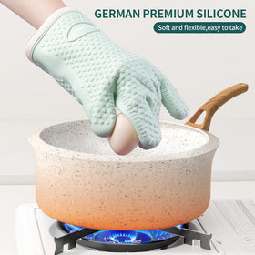 MAD SHARK silicone oven mitts feature fingered design for precise grip