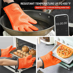 MAD SHARK silicone oven mitts are waterproof and easy to wipe clean