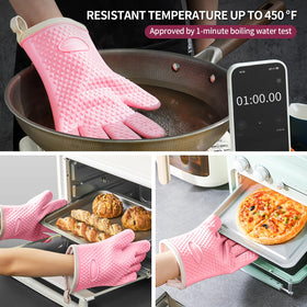 MAD SHARK waterproof mitts with non-slip grip for hot pans.