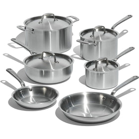 Made In 10-inch stainless clad frying pan with cool handle and even heat distribution