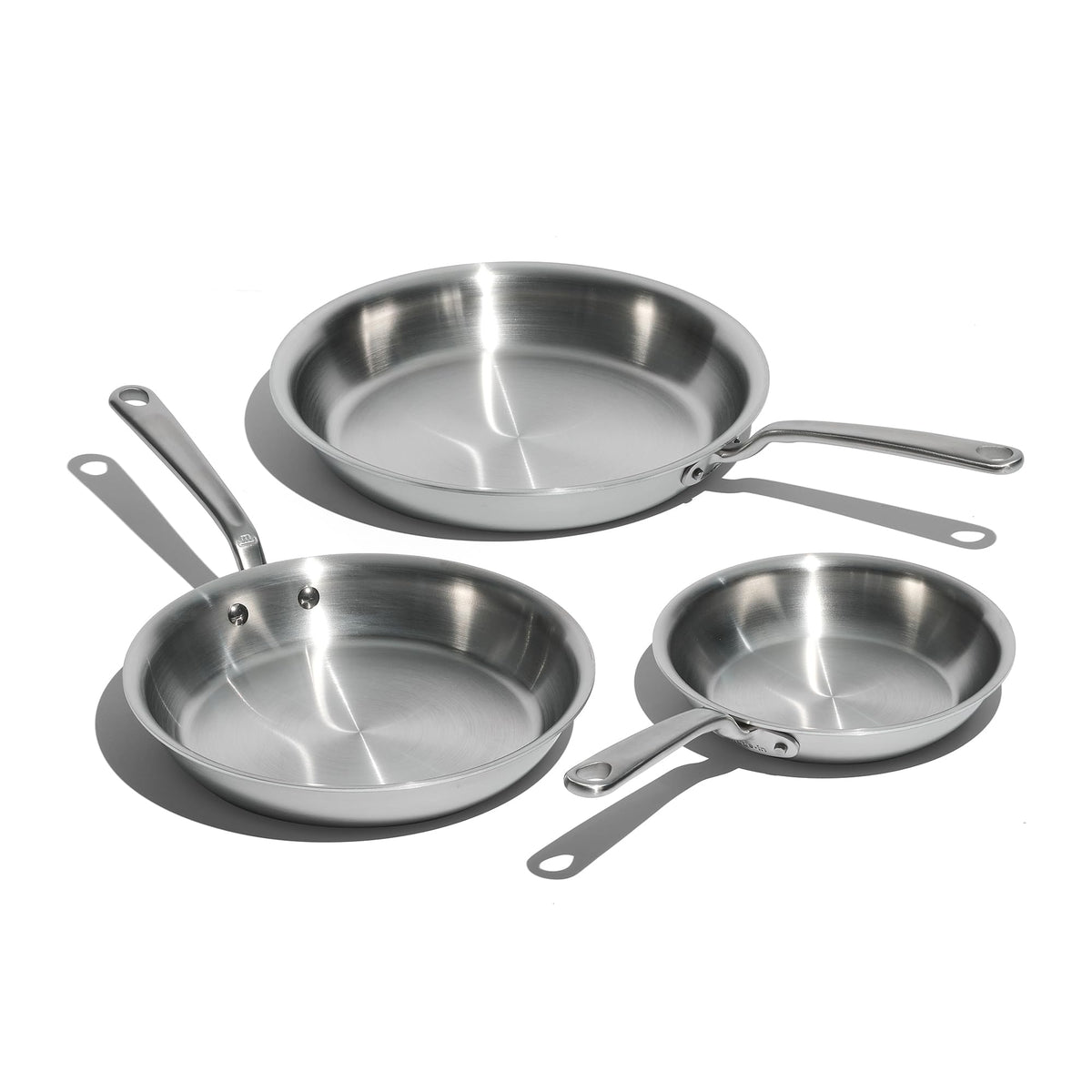 Made In 8-inch stainless frying pan showing even heat for precise searing