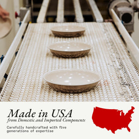 Stay-cool handle design on Made In pans during high-heat sautéing.