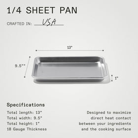 Made In Quarter Sheet Pan chef-approved build for professional kitchens