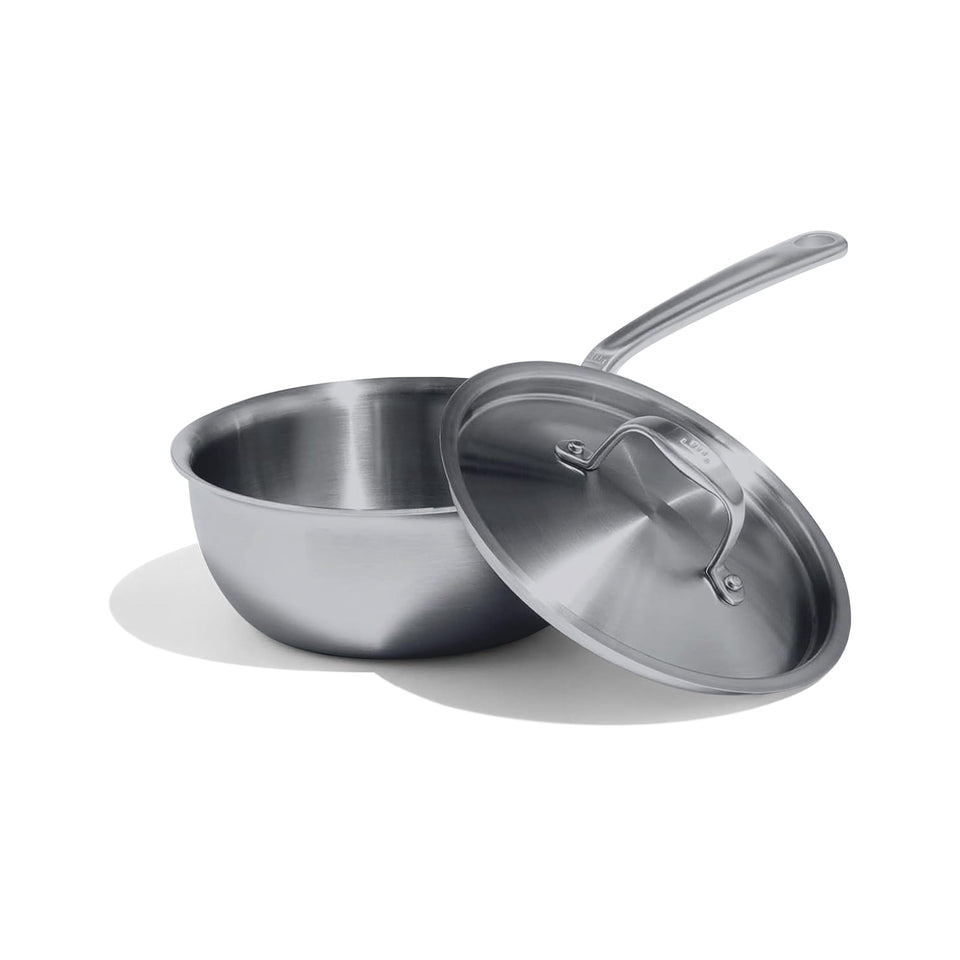 Made In saucier 2qt with pour spout for precise sauce preparation