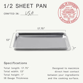 Made In Sheet Pan daily-use essential for roasting and freezing meals.
