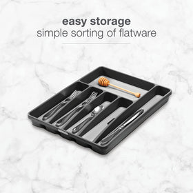 Madesmart Classic Silverware Tray with soft-grip lining protecting utensils during use