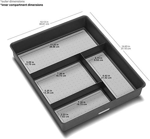Madesmart compact design with rounded corners for easy cleaning and access