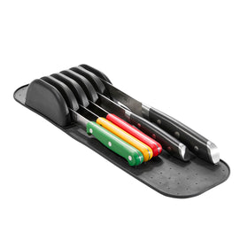 Madesmart Knife Mat with compact 5-slot design keeps knives organized and accessible.