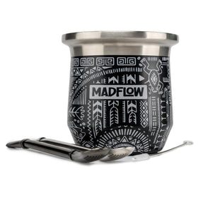 MADFLOW Yerba Mate Cup with stainless steel gourd keeps beverages hot and clean.