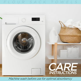 Madras Collections ivory flour sack towel lines refrigerator drawers.