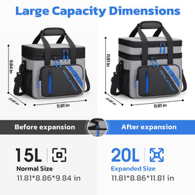 Maelstrom lunch bag with adjustable shoulder strap for comfortable carrying.