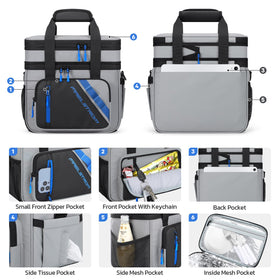 Maelstrom lunch bag top handle for easy grab-and-go transport.