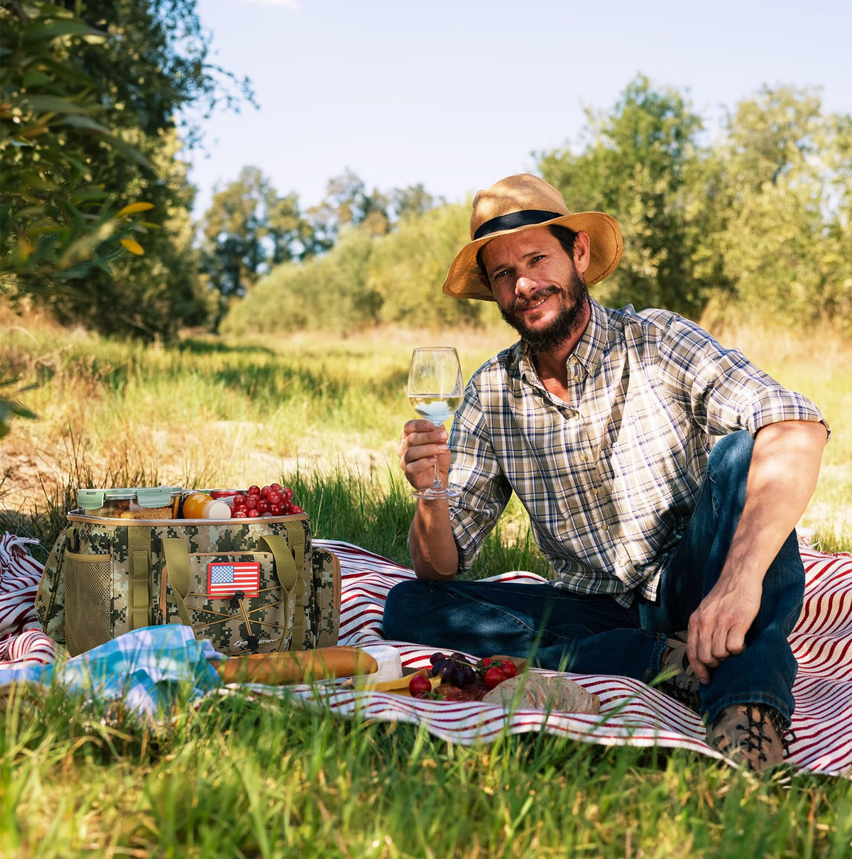 Maelstrom camouflage design blends with outdoor gear and lifestyle.