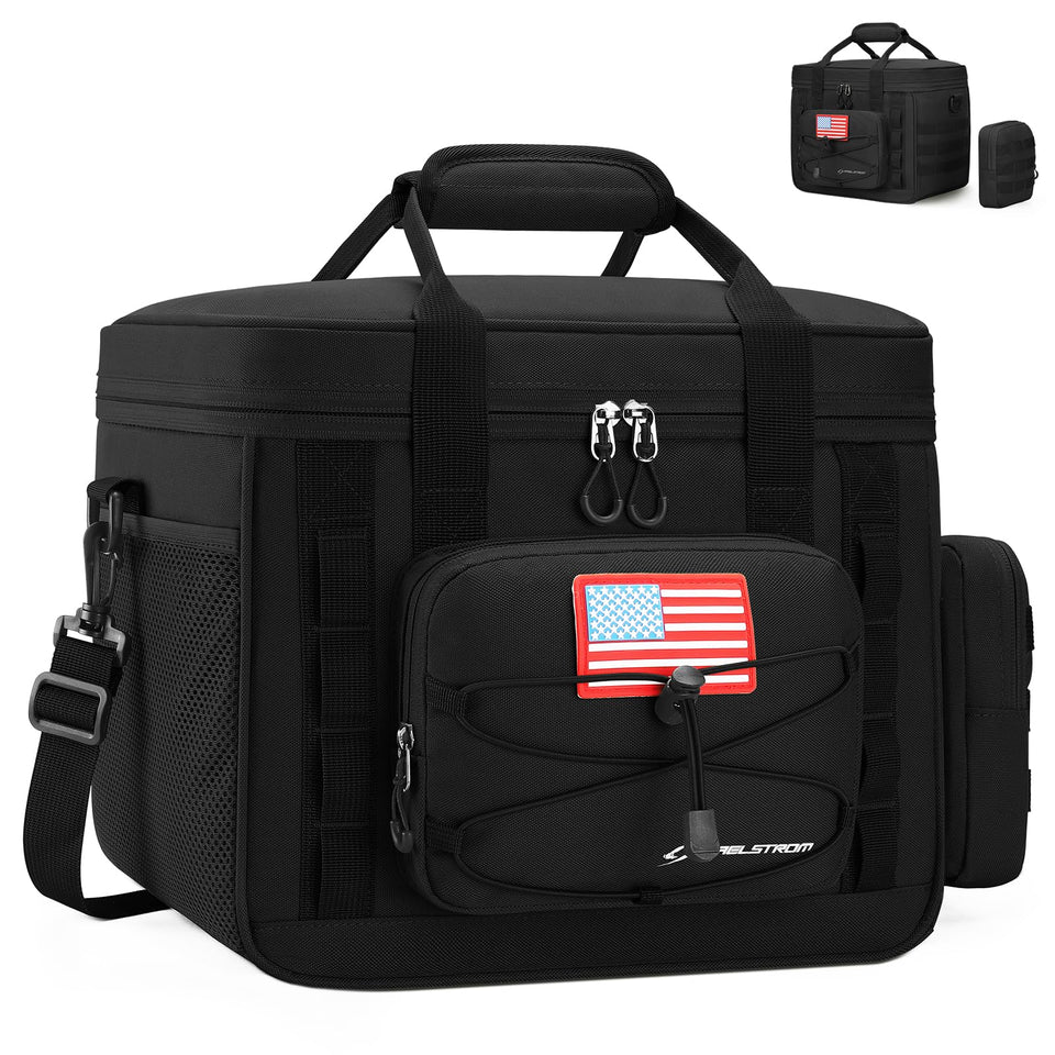 Maelstrom tactical lunch box showing 24 can capacity for family picnics and meals