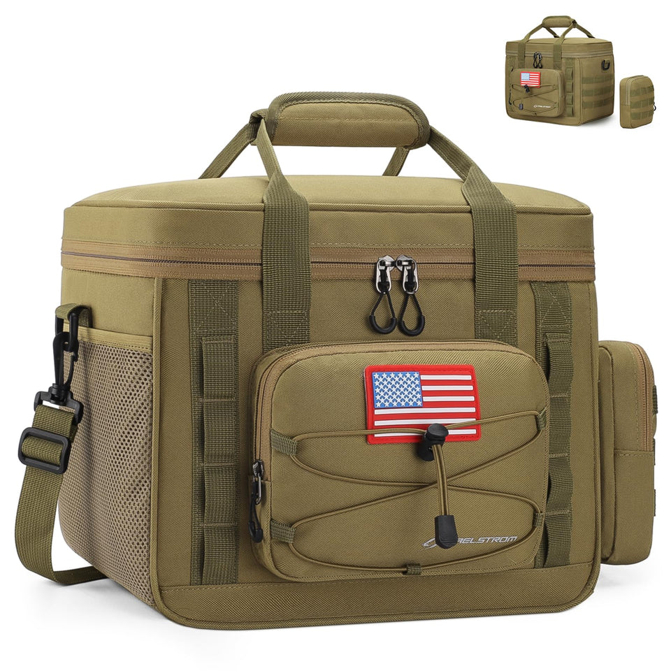 Maelstrom Tactical Lunch Box front view showing 15L capacity for on-the-go meals