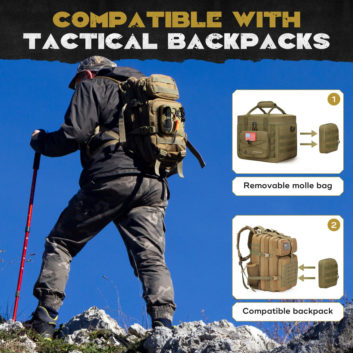 Side mesh pocket on Maelstrom lunch box for water bottle or snacks