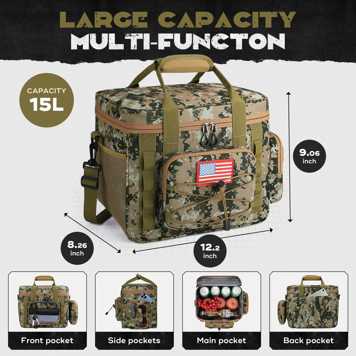 Maelstrom side pockets keep water and snacks within reach.
