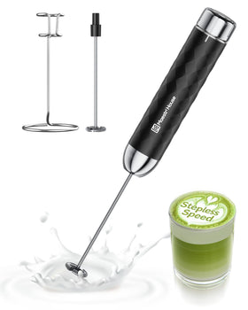 Maestri House LunaFro 2.0 stepless speed dial for precise frothing and silky foam