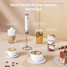 LunaFro AS stainless steel whisk creates creamy latte foam quickly.