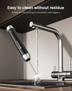 Maestri House LunaFro Max easy cleaning with detachable whisk and stand.