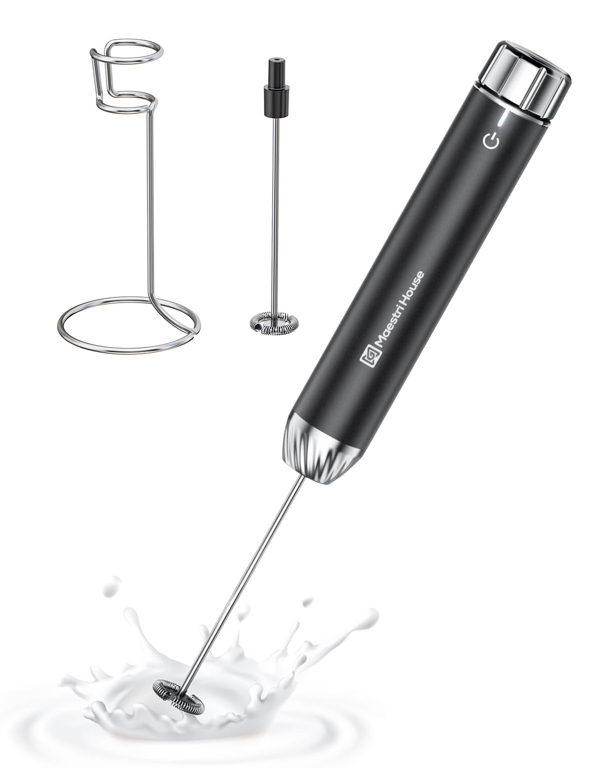 Maestri House LunaFro Max frother with dial control for precise latte foam.