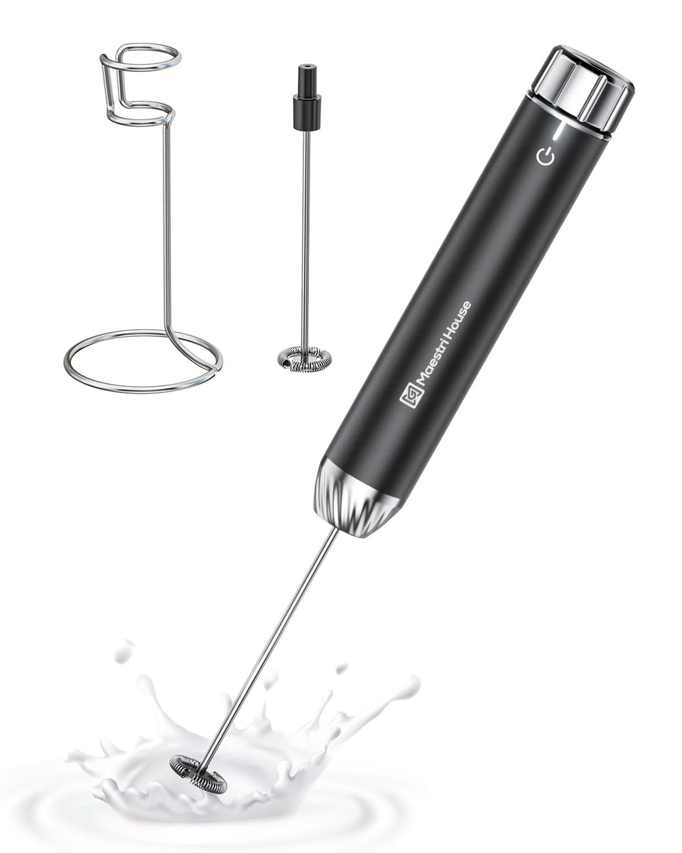 Maestri House LunaFro Max frother with dial control for precise latte foam.