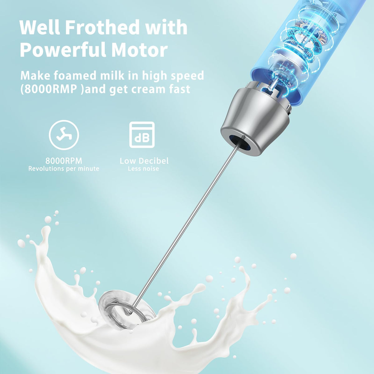 Maestri House LunaFro USB-C charging keeps the frother ready to use.
