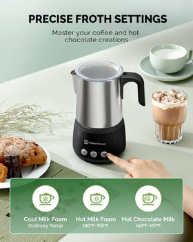 Maestri House Milk Frother detachable-base design eases cleaning