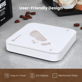 Maestri House Mini Coffee Scale auto timer for consistent brew timing.